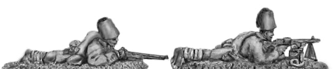 Italian Askari in fez LMG- 2 fig set (15mm)