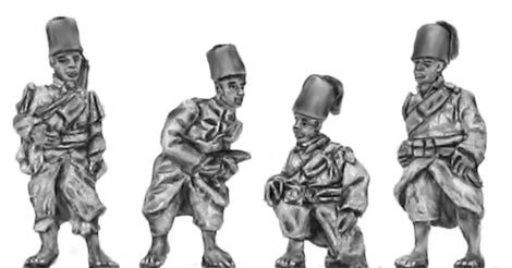 Italian Askari light gun crew in fez (15mm)