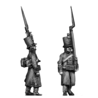 Jager, greatcoat, marching (18mm)