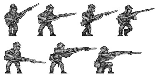 Japanese infantry in kepi advancing with rifle (15mm)