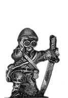 Japanese infantry officer in helmet kneeling (15mm)
