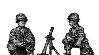 Legionnaire 60mm Mortar team in helmet (15mm)
