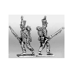 Light infantry, advancing at trail (18mm)
