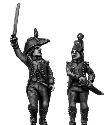 Light Infantry officer c1793-1800, bicorne, non-regulation short (28mm)