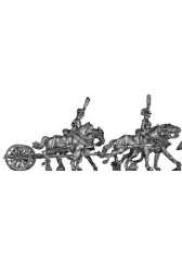 NEW - Limber set - 4 horse, galloping, Gribeauval limber (18mm)