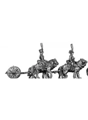 NEW - Limber set - 4 horse, walking, Gribeauval limber (18mm)