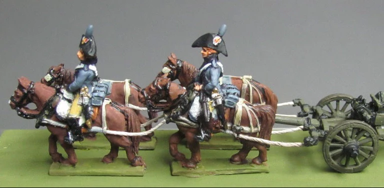 NEW - Limber set - 4 horse, walking, Gribeauval limber (18mm)