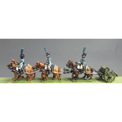 NEW - Limber set - 6 horse, walking, An XI limber (18mm)