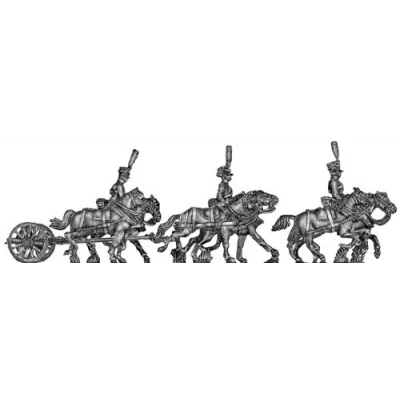 Limber set - 6 horse, galloping, Gribeauval limber (18mm)