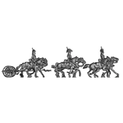 Limber set - 6 horse, galloping, Gribeauval limber (18mm)