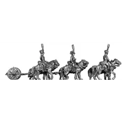 Limber set - 6 horse, walking, Gribeauval limber (18mm)