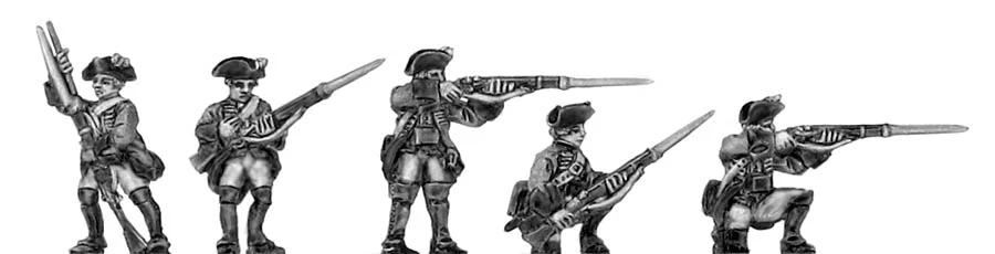 Line in tricorn, firing and loading (18mm)