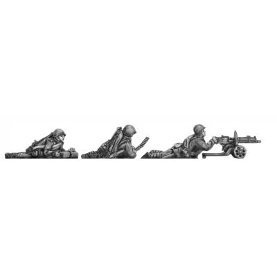 Maxim gun team, helmets, firing (20mm)