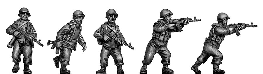 Mechanised infantry in helmet with AK74 (28mm)