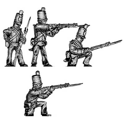 Mexican infantryman, firing & loading (18mm)