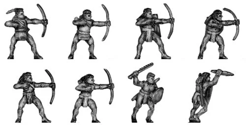Mound Builder Honoured Men with bows and side-arms (15mm)