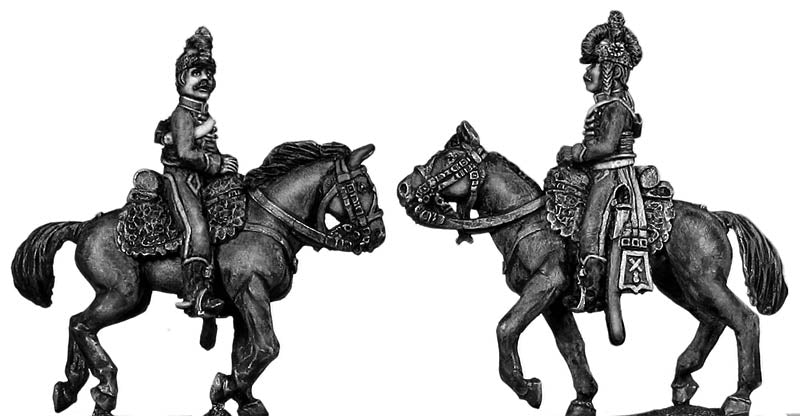 Mounted Horse Artilleryman chasseur coat casque (infantry style) (28mm)