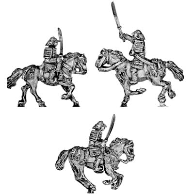 Mounted Samurai with katana (15mm)