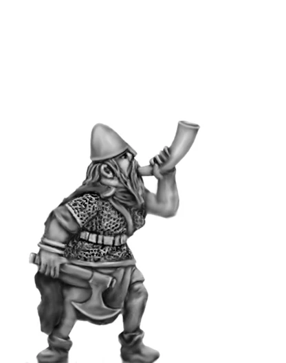 Norse-Irish Warrior blowing horn (28mm)