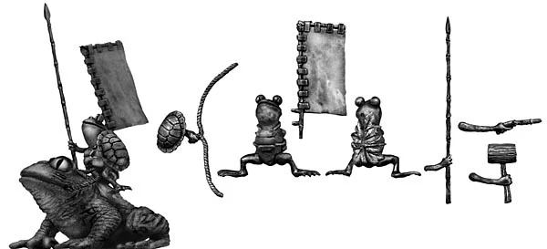 Pond Wars Frog Knight on toad mount (28mm)