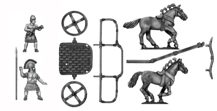 Rail Chariot and two crew (28mm)