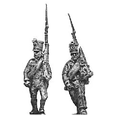 Reserve infantry, marching, shakos and jacket (18mm)