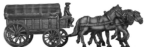 Russian 3 horse ammunition wagon (18mm)