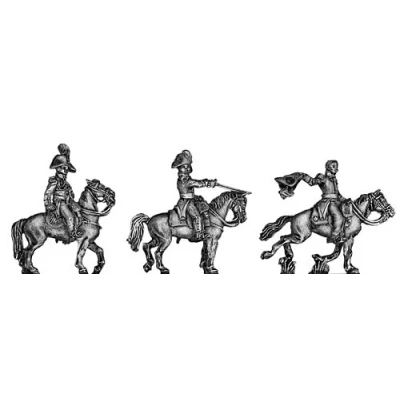 Russian Staff Officers mounted (18mm)