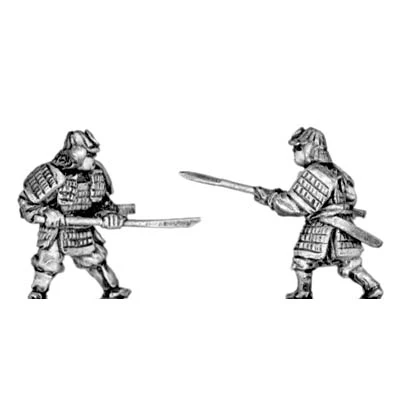 Samurai in heavy armour with pole arms (15mm)