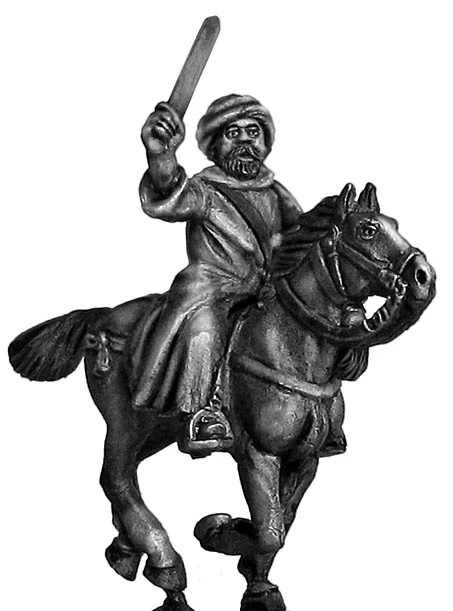 Saracen mounted with sword (28mm)