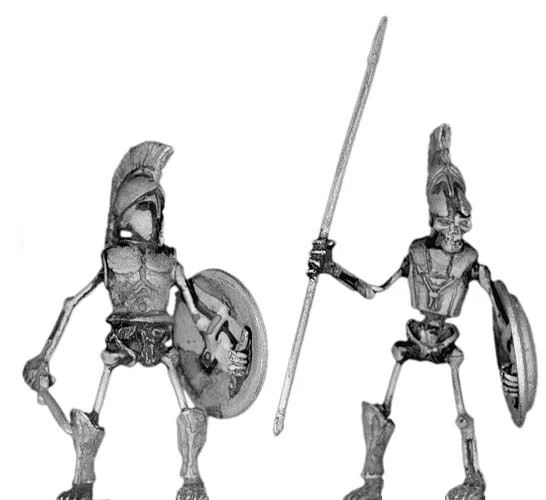 Skeletal Greek hoplite (28mm)