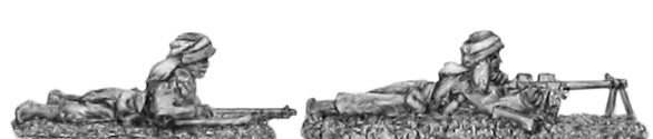 Somali dubat in turban LMG - 2 fig set (15mm)