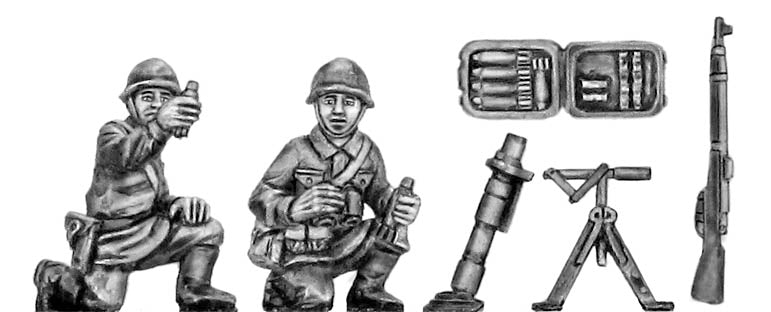 Soviet 50mm Mortar team (28mm)