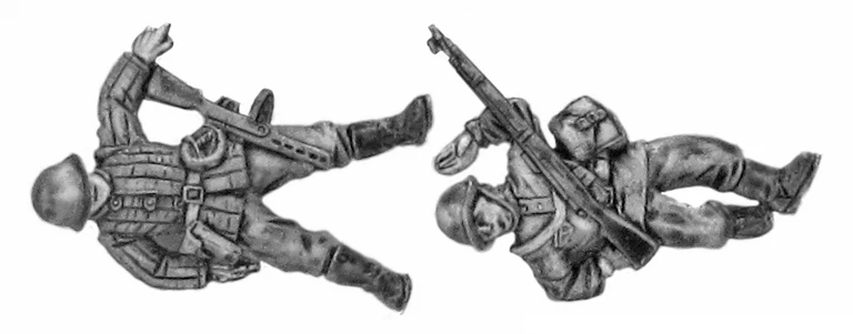 Soviet infantry casualties in helmet (set) (28mm)