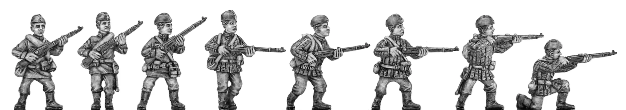 Soviet infantry in side cap with rifle (28mm)