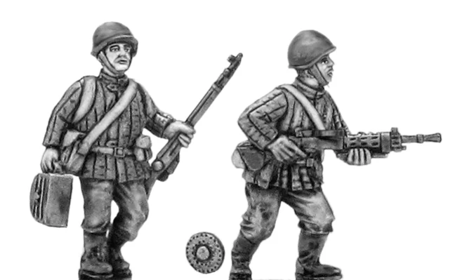 Soviet infantry LMG team in helmet (28mm)