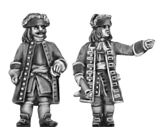 Spanish Generals, on foot (18mm)
