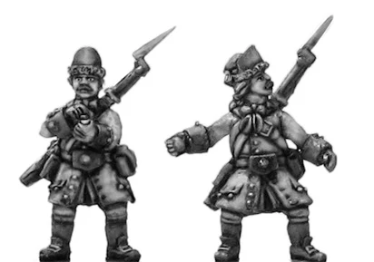 Spanish Grenadiers, throwing grenades (18mm)