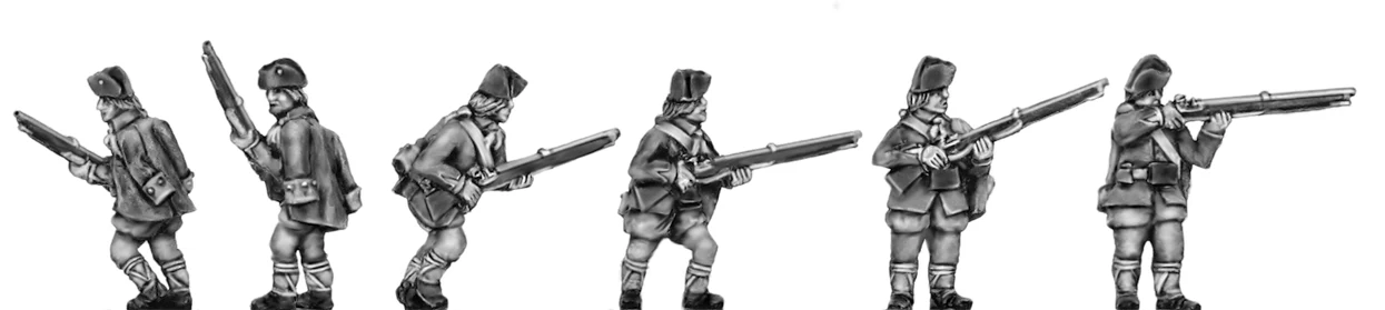 Spanish light infantry, skirmishing (18mm)