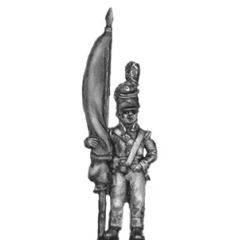Standard bearer, barretina, with cast flag (18mm)