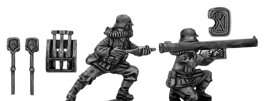 Stormtroopers in gasmasks Panzerschrek team (28mm)