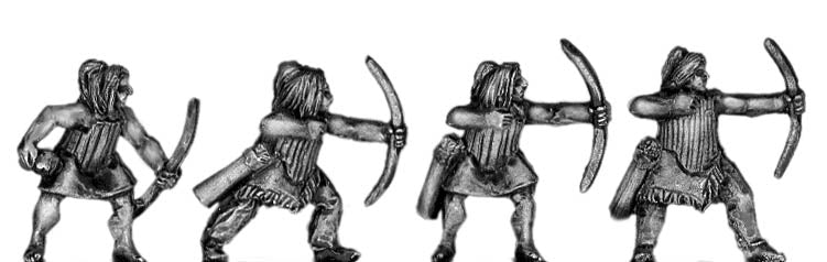 Tlingit warrior, slatted wooden armour and bow (15mm)