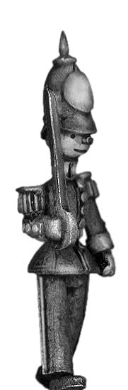 Toy Town Soldier officer in helmet marching (28mm)