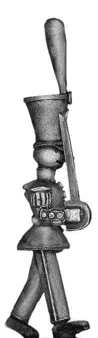 Toy Town Soldier Officer in shako marching  (28mm)