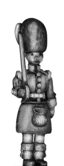 Toy Town Soldier Scotts officer at attention (28mm)