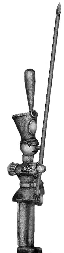 Toy Town Standard Bearer in shako at attention (28mm)