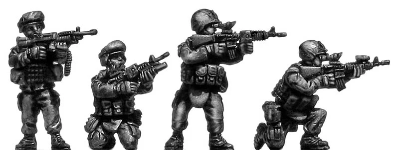 US Marine Corps Fireteam firing (28mm)