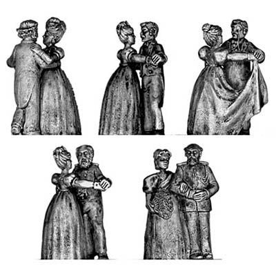 Victorian dancing couple (28mm)