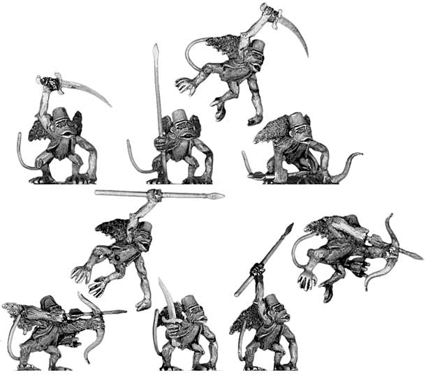 Winged, fezzed monkey, angel wings (28mm)